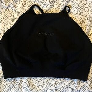 YoungLA Black Seamless High-Neck Sports Bralette